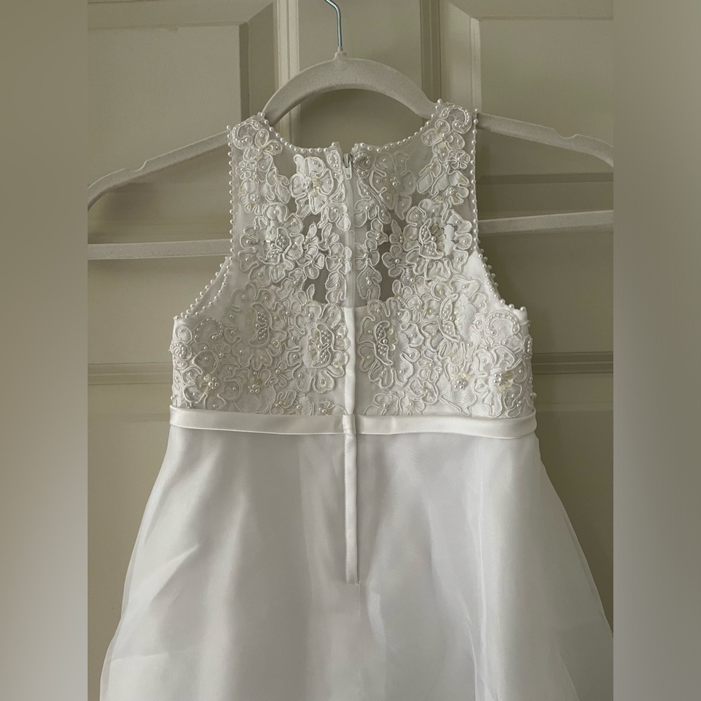 David's Bridal Flower Girl's sleeveless Dress 5 layers of tulle/skirt Wedding 3T - Picture 4 of 7